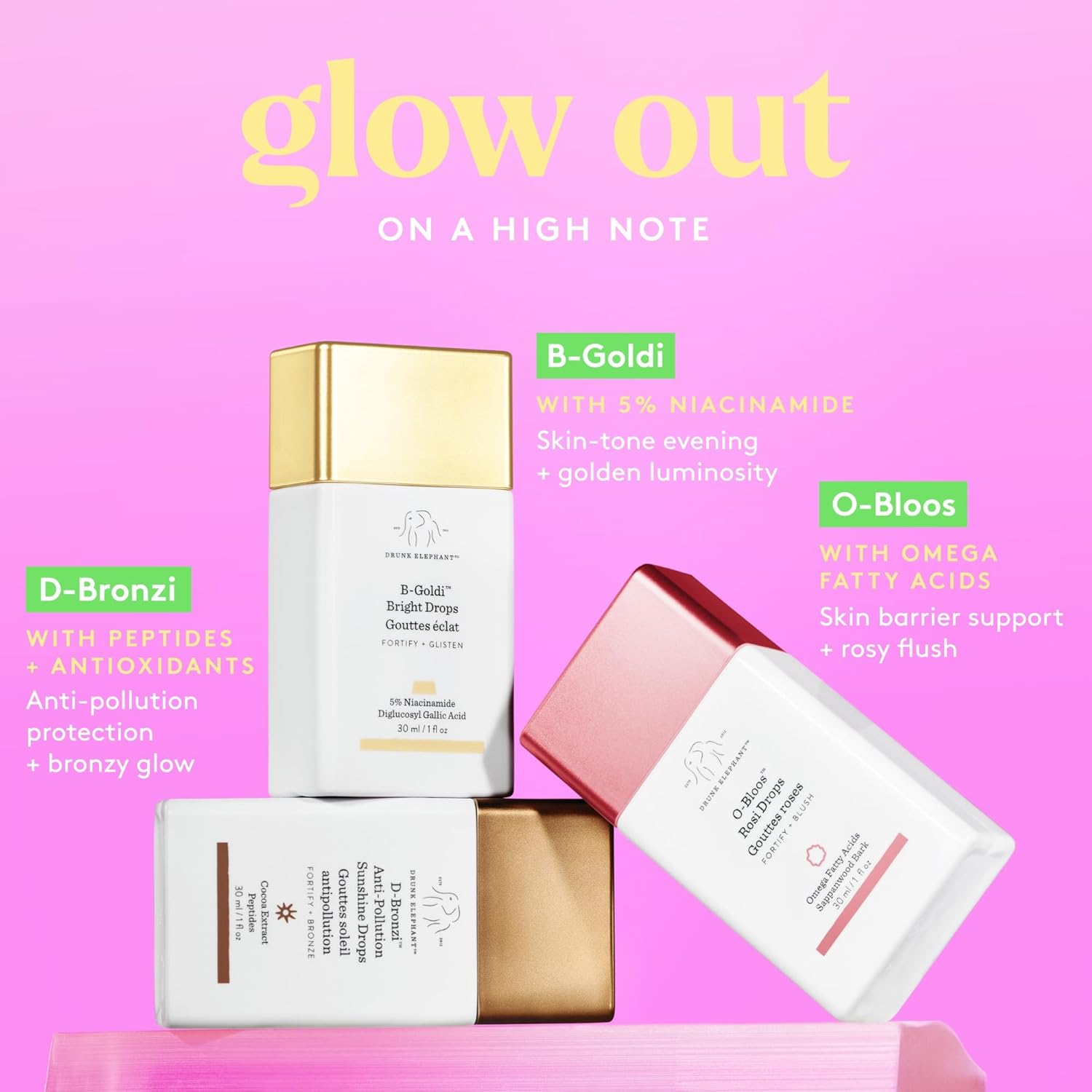 Drunk Elephant D-Bronzi Antipollution Sunshine Serum. Replenishing Face and Body Bronzing Serum