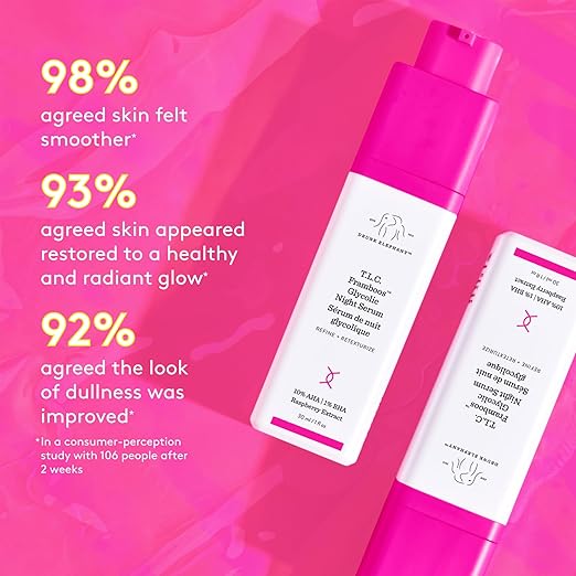 Drunk Elephant T.L.C. Framboos Glycolic Serum - Exfoliating AHA Serum - Clean Clinical Skincare