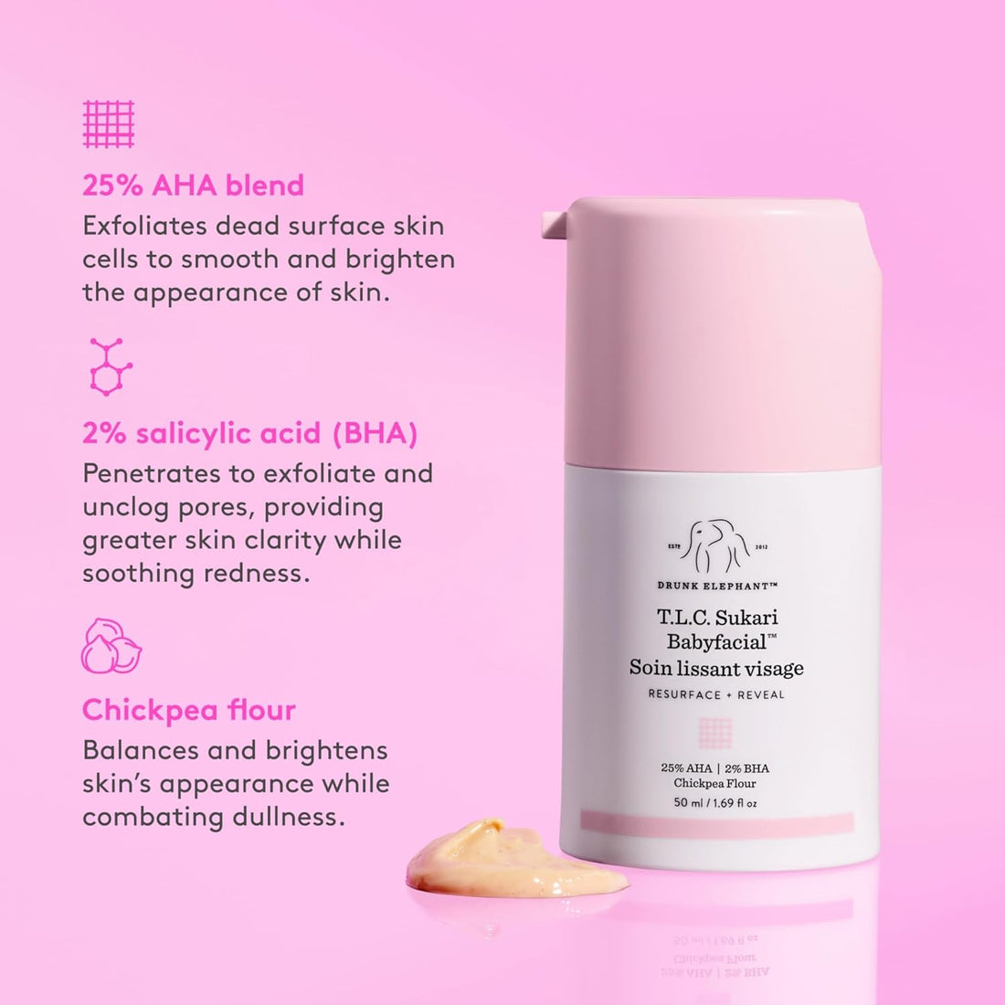 Drunk Elephant T.L.C. Sukari Babyfacial - Exfoliating Face Mask - Clean Clinical Skincare
