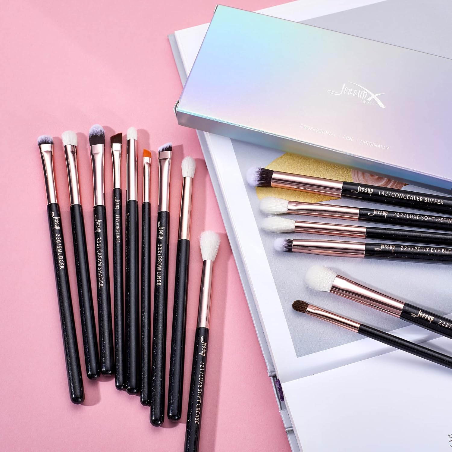 Jessup Makeup Brushes T-157 Set Professional 15 pcs